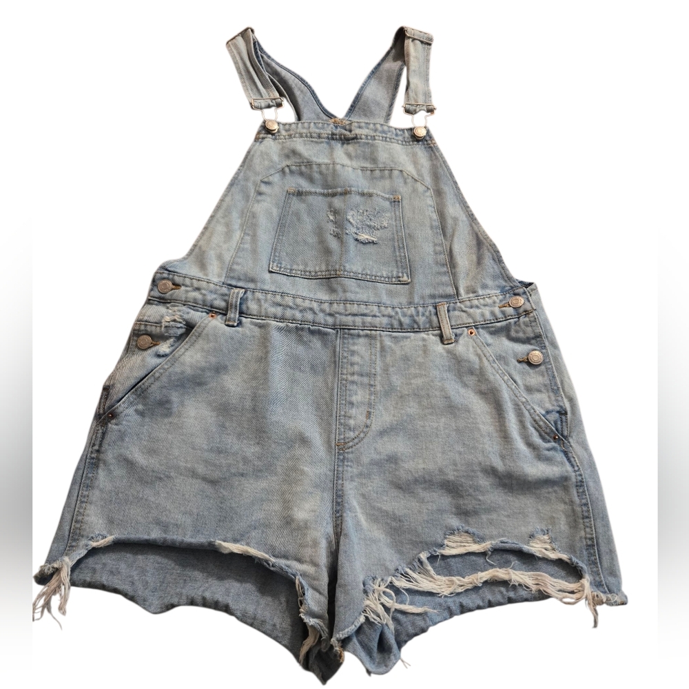 Denim Distressed Jumpsuit
